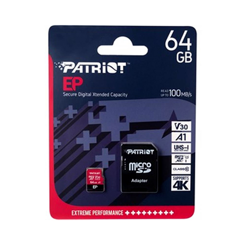Карта пам'яті micro-SD  64 Gb Patriot EP + перех. SD ( 10 CLASS )