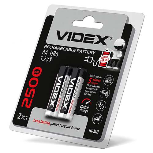 Акумулятор VIDEX Ni-MH R06 2500 mAh C2 23341