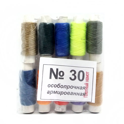 Нитки 30 Кольорові міцні (10шт/уп)