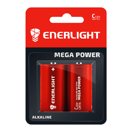 Батарейка Enerlight MEGA Power LR14 (C) C2 (16) блист. 3380