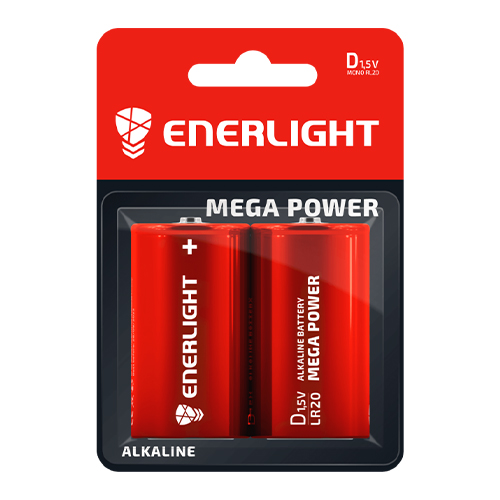 Батарейка Enerlight MEGA Power LR20 (D) C2 (12) блист. 3403