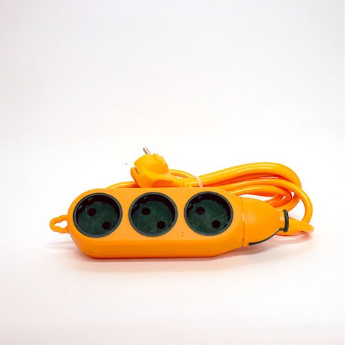 Подовжувач з двосторонньою колодкою 3 гнізда *10 метрів