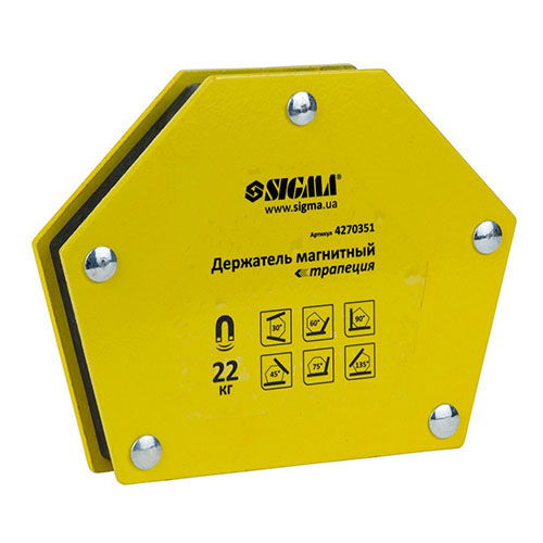 Магніт для зварки Sigma трапеція 22кг 90×54×54×43мм (30
