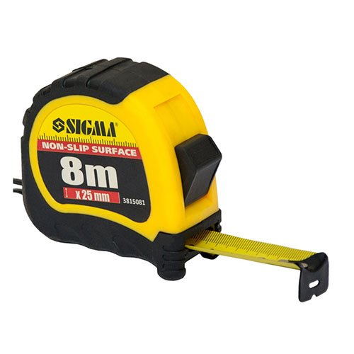 Рулетка Sigma shiftlock  8м×25мм 3815081