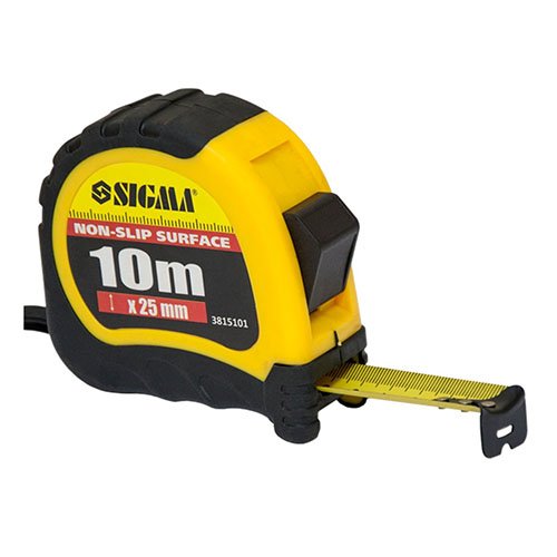 Рулетка Sigma shiftlock 10м×25мм 3815101