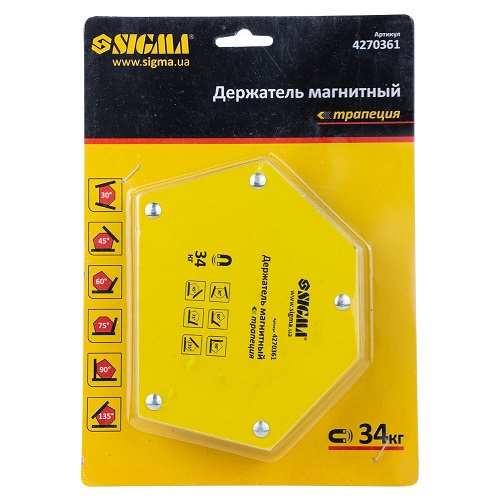 Магніт для зварки Sigma трапеція 34кг 105×65×65×45мм (30