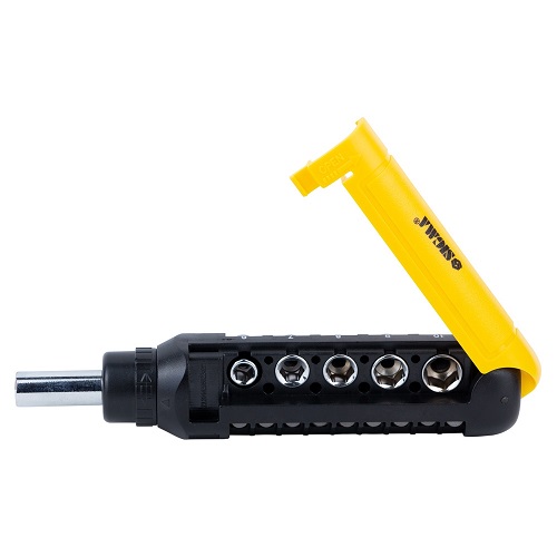 Викрутка з реверсом Sigma CrV + насадки торцеві і біти 1/4" 13шт 4001931