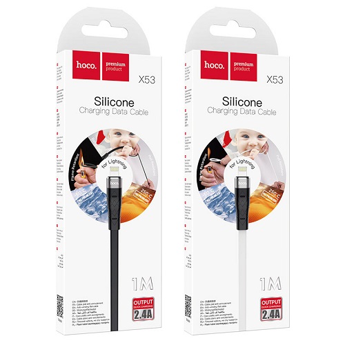 Кабель USB-Lightning HOCO X 53 1м 2.4А (Silicone)