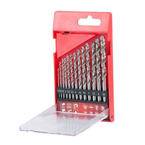 Набір свердел по металу Ultra Р6М5 полірованих 13шт Ø1.5-6.5мм (пласт кейс+блістер) 1191682