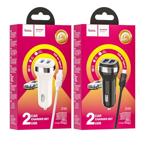 АЗП HOCO Z40 2.4А/2USB