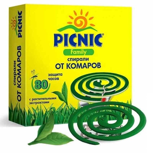 Спіралі PICNIC Family від комарів