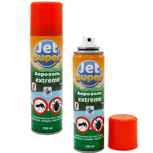 Спрей Jet Super 150ml repellent Extreme 6 годин (48шт/ящ)