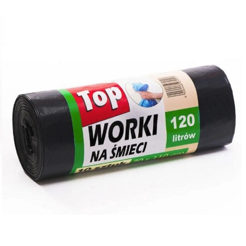 Мішки д/сміття TOP 120л/10шт чорні (70*110см) (30уп/ящ)