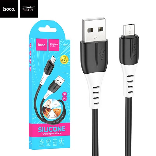 Кабель USB-Micro USB HOCO X 82 1м 2.4А (Silicone)