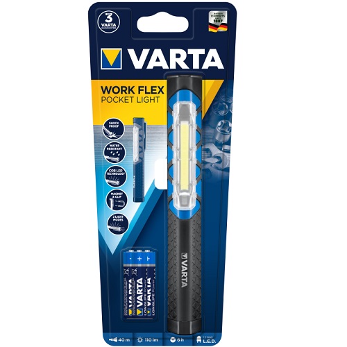 Ліхтарик VARTA WORK FLEX POCKET LIGHT 110Lm / 40m дальність потоку / 3xR03 (7925)
