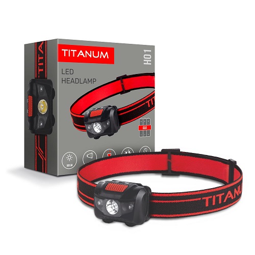 Ліхтарик налобний TITANUM TLF-H01 100Lm 6500K (40шт/ящ) / 27324
