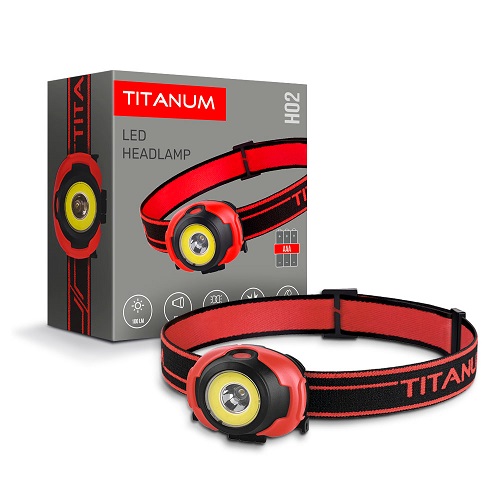 Ліхтарик налобний TITANUM TLF-H02 100Lm 6500K (40шт/ящ) / 27325