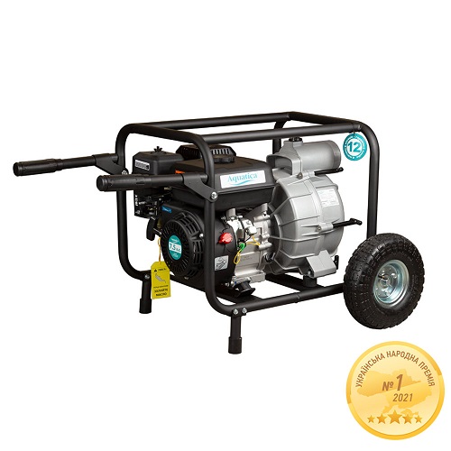Мотопомпа AQUATICA  7.5 к.с. Hmax 28м Qmax 70м³/ч (4-х тактний) для брудної води (772537)