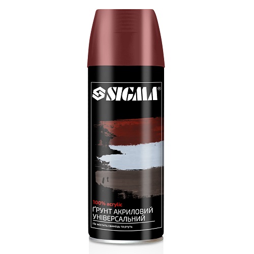 Грунт аерозольний акриловий Sigma 400мл RAL 3009 червоно коричневий (2737541)