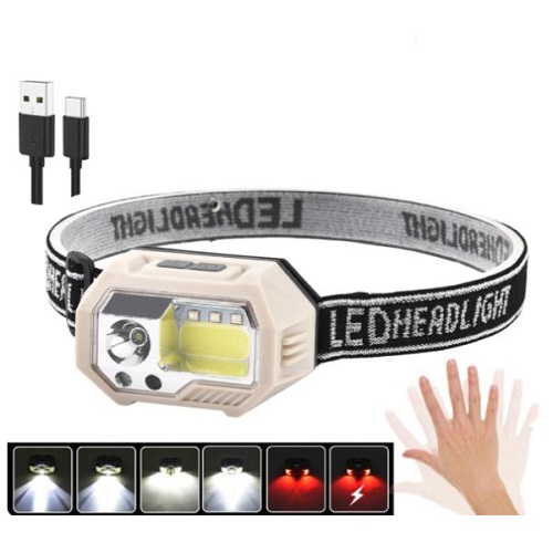 Ліхтарик налобний ACCU №SH-S9-XPE+COB+3SMD(red)