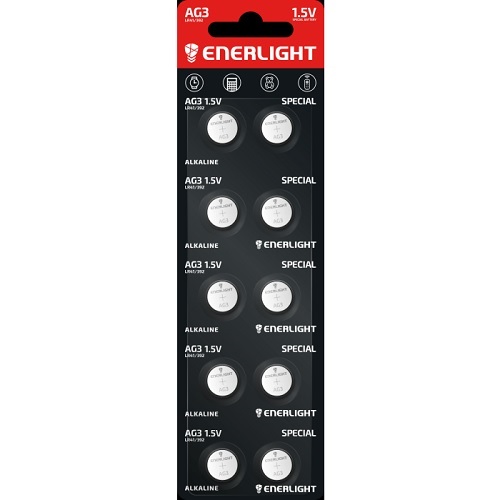 Батарейка Enerlight Special Alkaline AG 3 (LR41/392) C10 6268