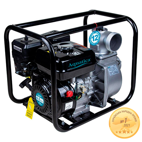 Мотопомпа AQUATICA  7.5 к.с. Hmax 30м Qmax 70м³/год (чотиритактний) (772532)