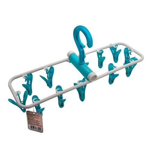 Вішалка пластикова з прищіпками для білизни №12-3
