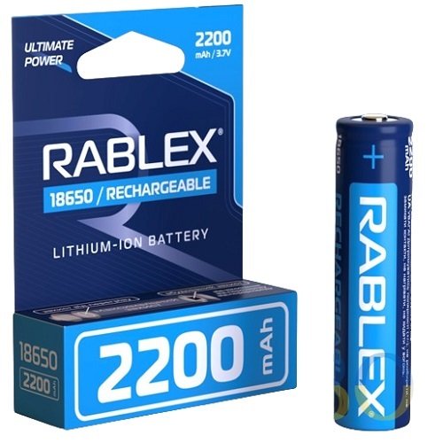 Акумулятор Rablex Li-Ion 18650 2200 mAh 3.7V із захистом 0016/1834
