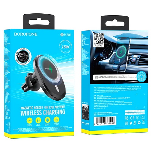 Авто тримач BOROFONE BH201 із бездротовою зарядкою