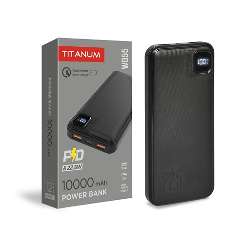 Зарядний пристрій Power Bank TITANUM WQ55 10000mAh 22.5W