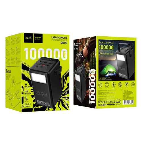 Зарядний пристрій Power Bank HOCO DB03  22.5W fully compatible PB/Lamp/100 000mAh (5791)