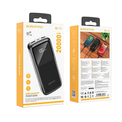 Зарядний пристрій Power Bank BOROFONE BJ17A 20000mAh (2USB/1Type-C