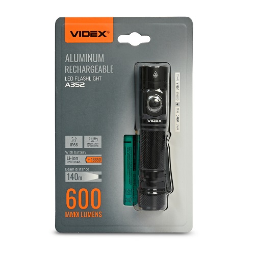Ліхтарик Police VIDEX VLF-A352 600Lm 5000K 28358