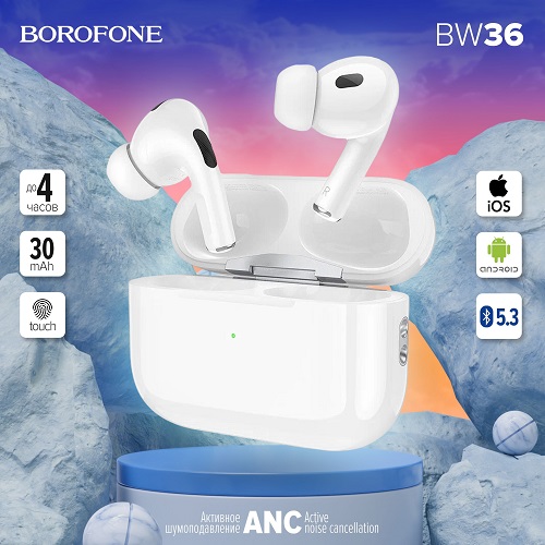 Навушники бездротові Bluetooth BOROFONE BW36 вакум.