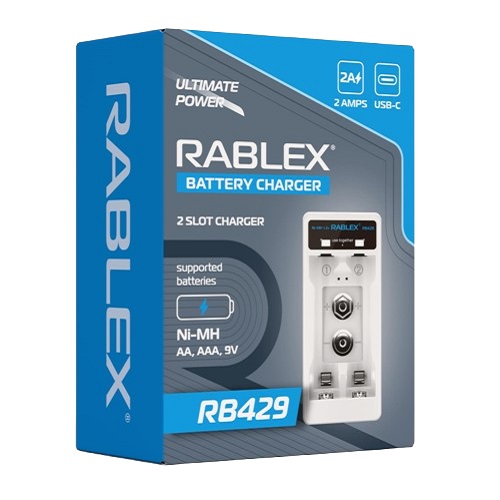 Зар. пристрій Rablex RB-429 2 канали (Ni-MH/Ni-Cd: AA/AAA/крона)