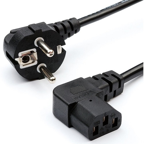 Кабель живлення  для ПК ATCOM  кутовий (mark 0.75mm) CEE 7/7 євровилка - IEC C13  під кутом 90гр 15270