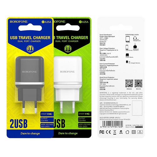 МЗП BOROFONE BA25A/2USB/2.4A