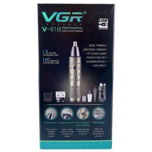 Тример для носа VGR V-618 (2 в 1 для носа та волосся)