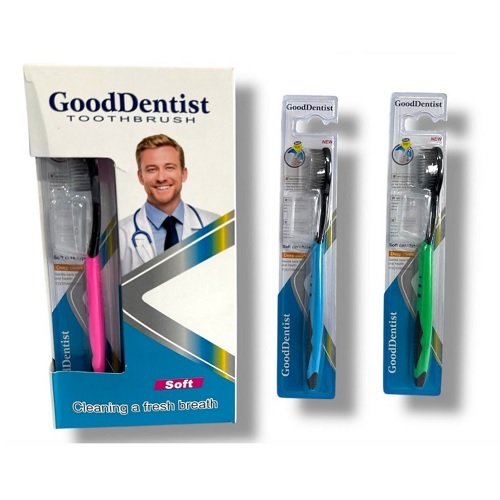Зубна щітка 501-8НТ прозора з ковпачком на блістері