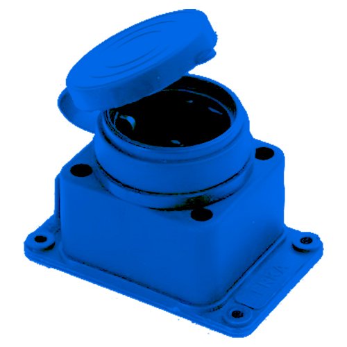 Колодка ERKA каучук 1 гніздо 6001-5 Синя 16А З/З