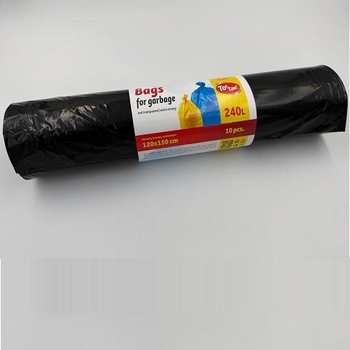Мішки д/сміття TOP 240л/10шт То Є Так чорні надміцні (120*150см) (10уп/ящ) 0239