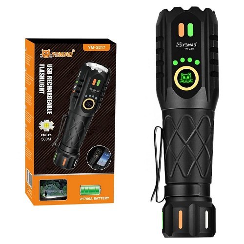 Ліхтарик YEMAO тактичний YM-G217-P80 2000LM (1x21700)