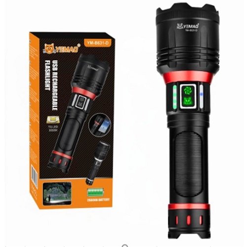 Ліхтарик YEMAO тактичний YM-B631-D 2500LM (1x26650) додаткова лінза