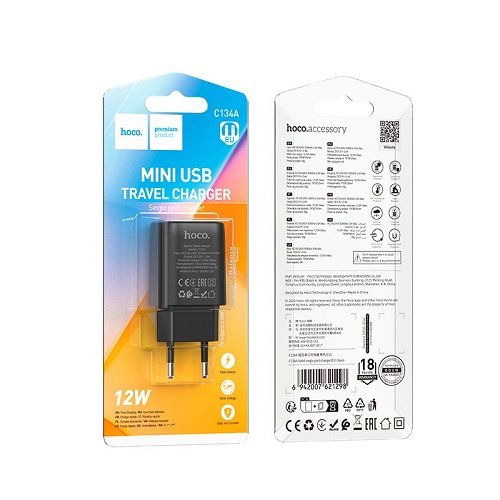 МЗП HOCO C134A 1USB/2.4A без кабелю