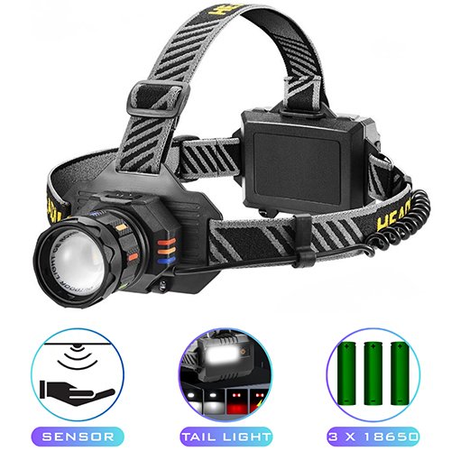 Ліхтарик налобний №BL-T701A-TG (3x18650) Zoom