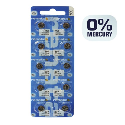 Батарейка Renata годинникова срібно-цинкова 397 SR726SW (AG 2) C10 блист., шт<br> Артикул: 100106<br>