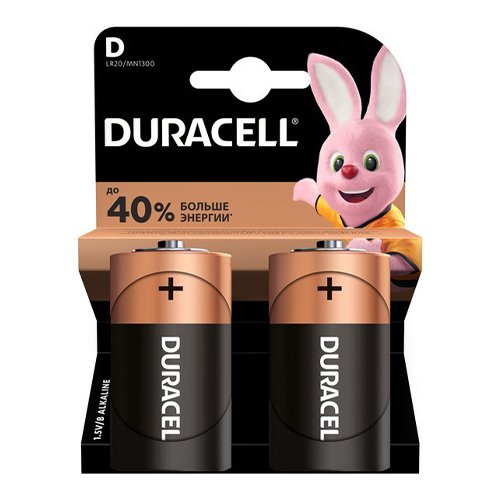 Батарейка Duracell LR20 (D) C2 (20) блист., шт<br> Артикул: 100115<br>