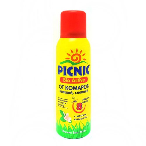 Аерозоль PICNIC Bio Active від комарів, кліщів 125ml (1739), шт<br> Артикул: 100312<br>
