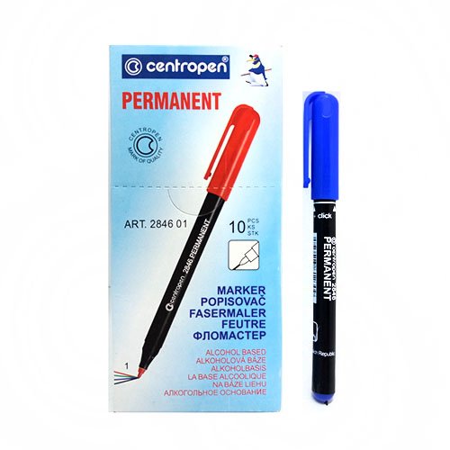 Маркер тонкий Centropen №2846 синій (10шт/уп), уп<br> Артикул: 100988<br>