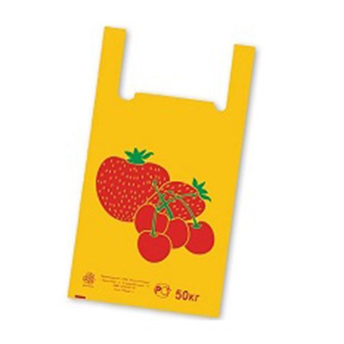 Пакет-майка "Полуниця" (100шт/уп, 10уп/міш), уп<br> Артикул: 101675<br>